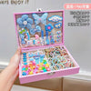 High-end children's hair accessories set, gift box for girl's birthday, hair ring, hairpin, rubber band, headdress, little princess cute jewelry box (Pack of 1 Box set)