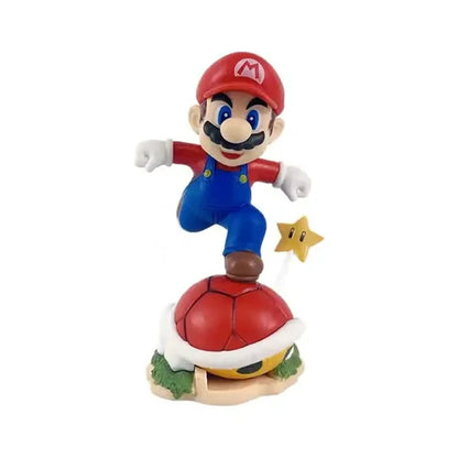 Super Mario Running on Red Shell & Star PVC Action Figure (12cm) | Mario Collectible Toy Statue | Gaming Decor Gift for Kids & Fans