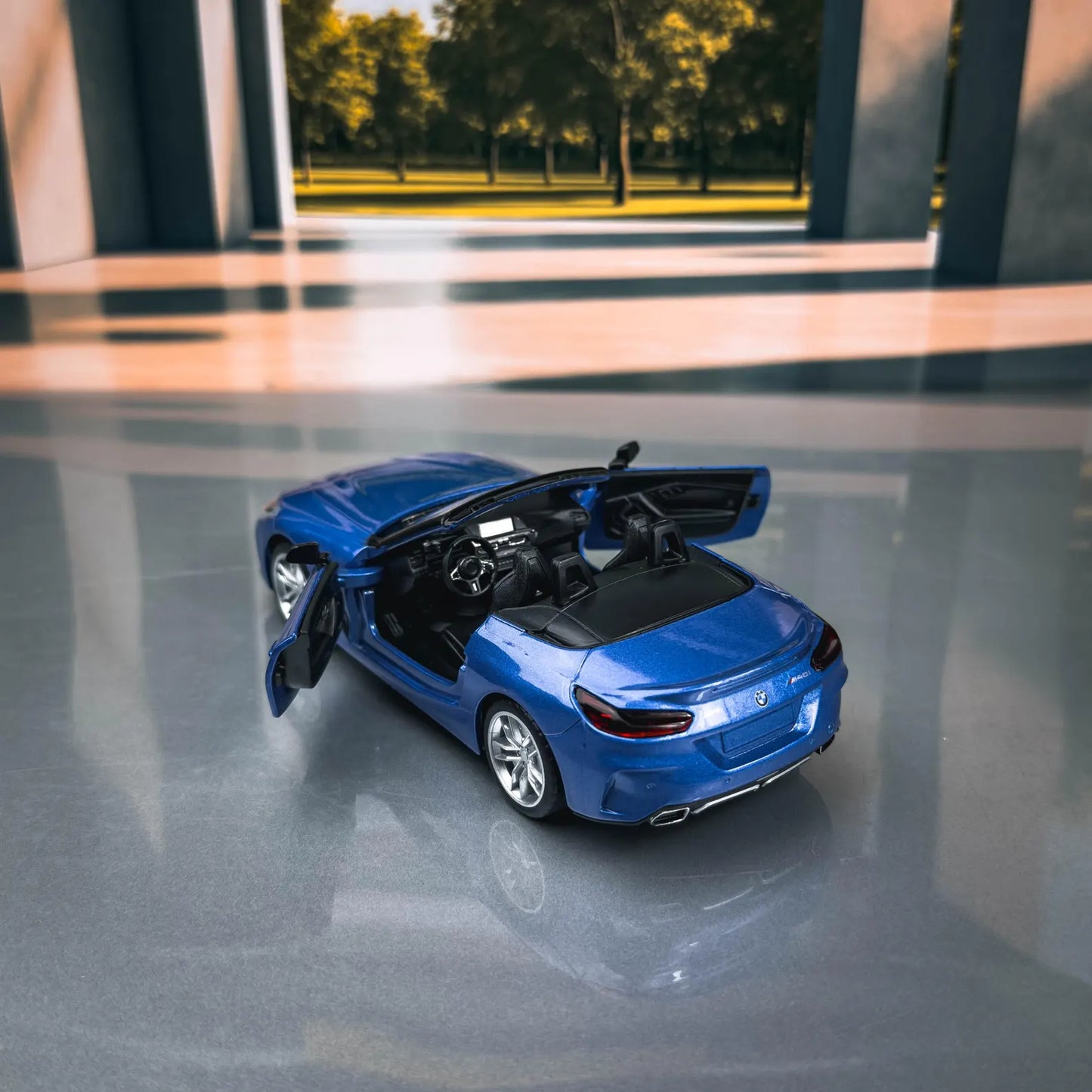 BMW Z4 M40i Convertible Official Licensed 1:38 Scale Diecast Car Model | Metal Alloy Toy Car with Pull Back Action, Opening Doors & Detailed Interior | Collectible Sports Car Miniature for Kids & Adults