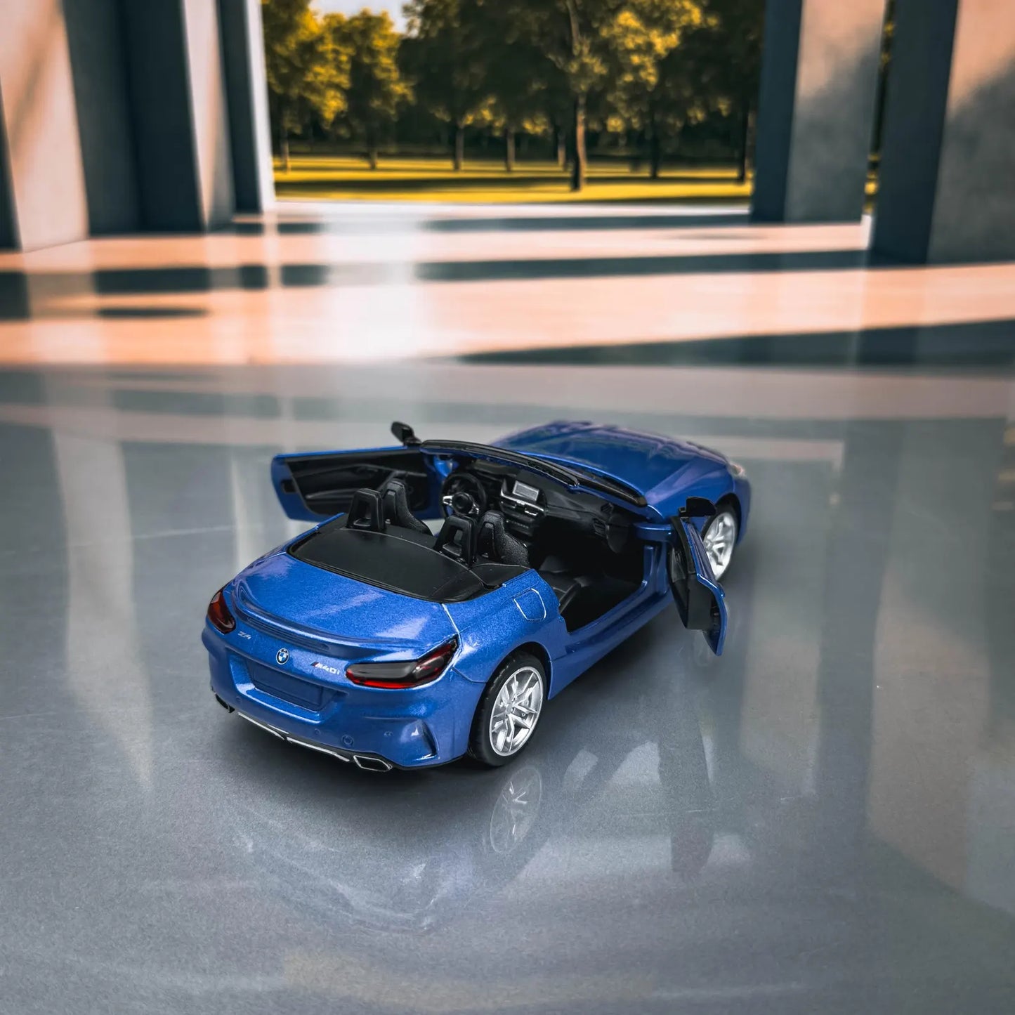 BMW Z4 M40i Convertible Official Licensed 1:38 Scale Diecast Car Model | Metal Alloy Toy Car with Pull Back Action, Opening Doors & Detailed Interior | Collectible Sports Car Miniature for Kids & Adults