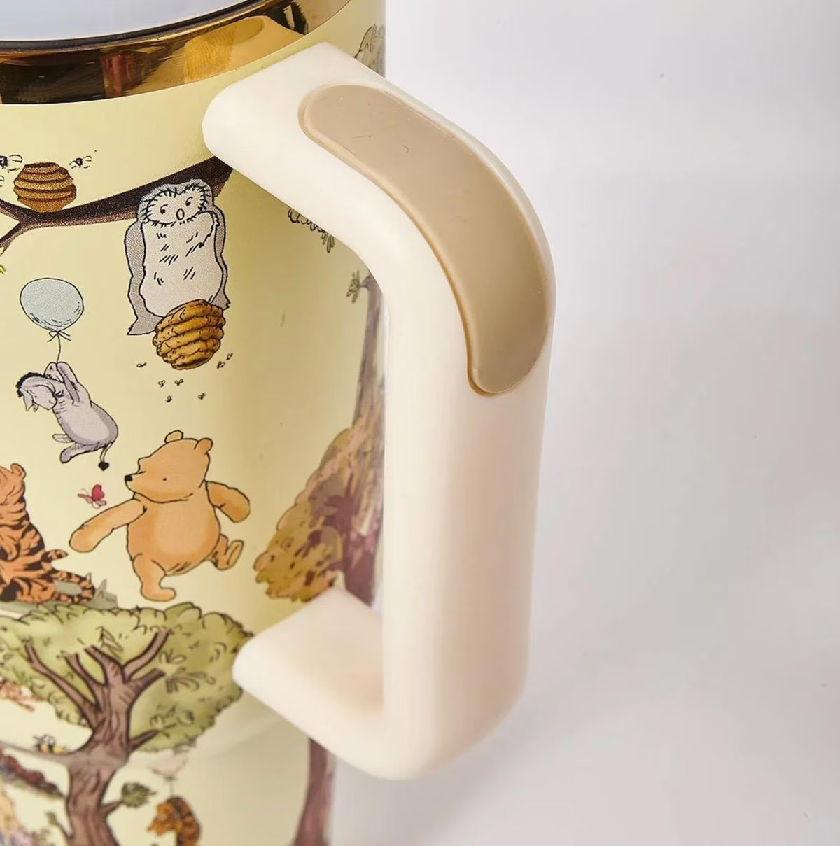 Winnie The Pooh Stanley 40oz 1200ml Tumbler with Handle & Lid | Cute Cartoon Quencher Style Water Bottle with Gift Box