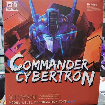 Baiwei TW-1027B DarkForge Shadow Commander Black Stealth Transforming Robot Action Figure | Semi-Truck Mech Collectible with Weapons & Accessories