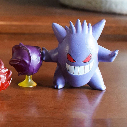 Pokemon Action Figure Set of 5 – Pikachu, Charizard, Squirtle, Gengar & Psyduck PVC Mini Collectible Figurines | Anime Pokemon Toys for Kids, Collectors, Desk Decor & Birthday Gifts