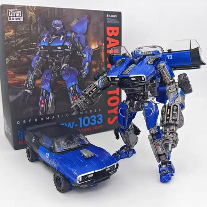 BMB HMK-07 Titan Prime Transforming Robot Action Figure | Premium Convertible Mecha Collectible | Robot to Muscle Car
