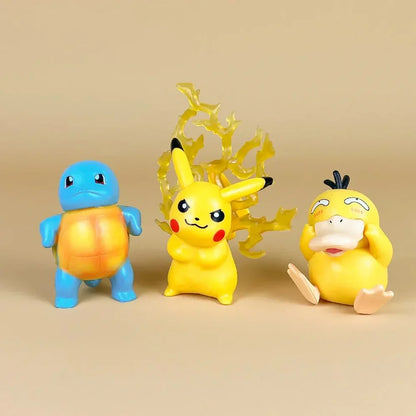 Pokemon Action Figure Set of 5 – Pikachu, Charizard, Squirtle, Gengar & Psyduck PVC Mini Collectible Figurines | Anime Pokemon Toys for Kids, Collectors, Desk Decor & Birthday Gifts