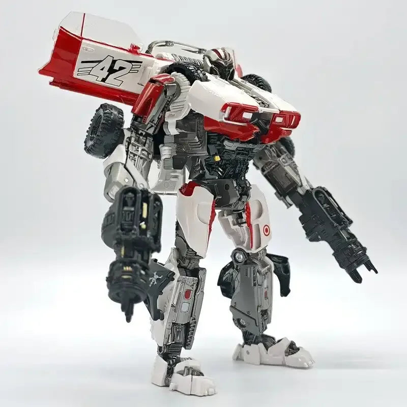 BAIWEI TW-1033B Tactical Strike Mech – White Edition 2-in-1 Transforming Robot Action Figure | Muscle Car to Mecha Collectible