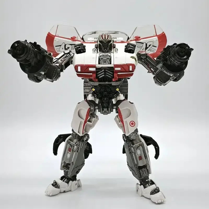 BAIWEI TW-1033B Tactical Strike Mech – White Edition 2-in-1 Transforming Robot Action Figure | Muscle Car to Mecha Collectible
