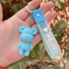 Creative  soft rubber wool bear keychain