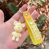 Creative  soft rubber wool bear keychain