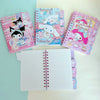 Sanrio Kuromi Coil Book - High-Value Student Notebook with Interleaved Pages – Cute Kuromi Handbook for School & Journaling (Pack of 4 mix design)