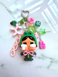 Cry Baby Kawaii Charm – Cute Crying Doll Keychain & Bag Charm (Random Design)