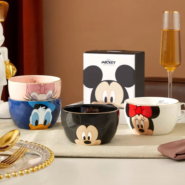 Disney Mickey  / Minnie Ceramic Bowl | Cute Kawaii Breakfast, Soup & Dessert Bowl