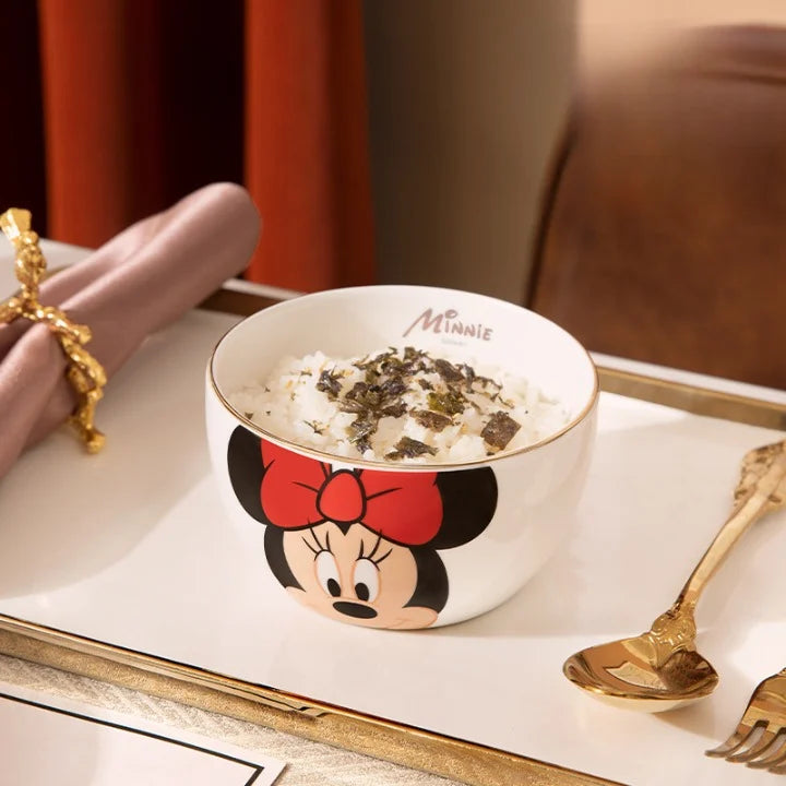 Disney Mickey  / Minnie Ceramic Bowl | Cute Kawaii Breakfast, Soup & Dessert Bowl