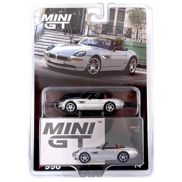 MINI GT 1:64 BMW Z8 Silver Diecast Model Car Blister | Premium Collectible Scale Model | Detailed Metal Toy Car for Collectors
