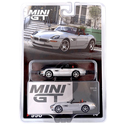 MINI GT 1:64 BMW Z8 Silver Diecast Model Car Blister | Premium Collectible Scale Model | Detailed Metal Toy Car for Collectors