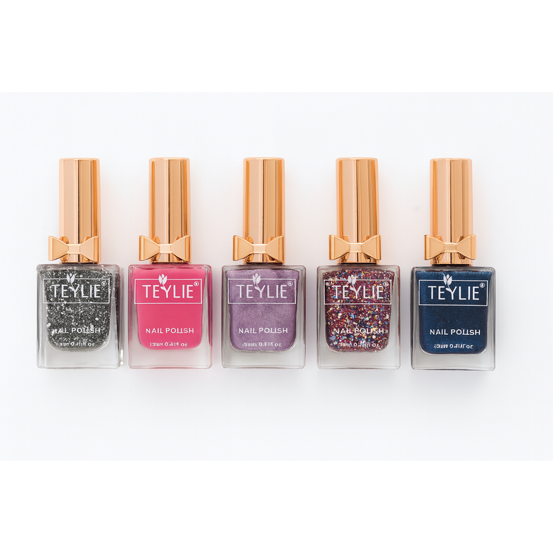 TEYLIE Luxe Shine Nail Polish Collection – 5-Color Premium Gift Set