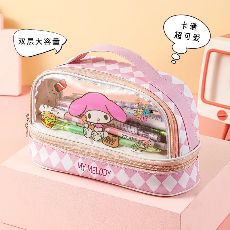 My Melody Premium Kawaii Gift Hamper | Sanrio Gift Set with Tumbler, Tote Bag, Cosmetic Pouch, Umbrella, Toothbrush, Blind Box Erasers & Nail Art | Cute Birthday Gift for Girls & Women
