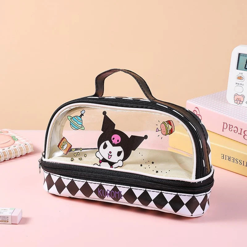 Kuromi Ultimate Kawaii Gift Hamper – 25+ Pieces Sanrio Gift Set with Backpack, Neck Pillow, Tumbler Bottle, Bath Towel, Tote Bag, Piggy Bank, Cosmetic Pouch, Hair Band, Stationery & Accessories | Birthday Gift for Girls & Women