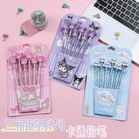 Sanrio Pencil set with eraser on top