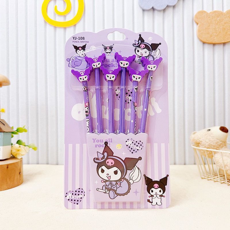 Sanrio Pencil set with eraser on top
