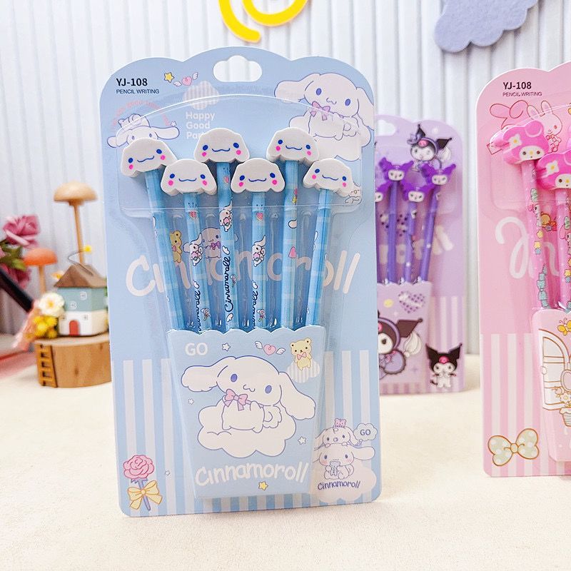 Sanrio Pencil set with eraser on top