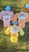 Kawaii Guitar Bunny Plush Toy Keychain – Cute Rabbit Stuffed Doll with Glasses