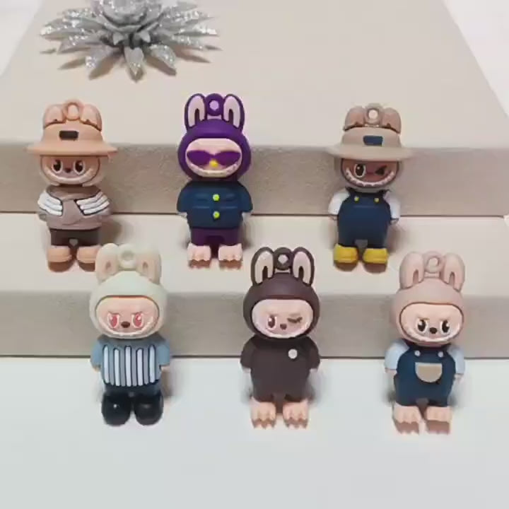 Labubu Set of 6 Cute Action figure