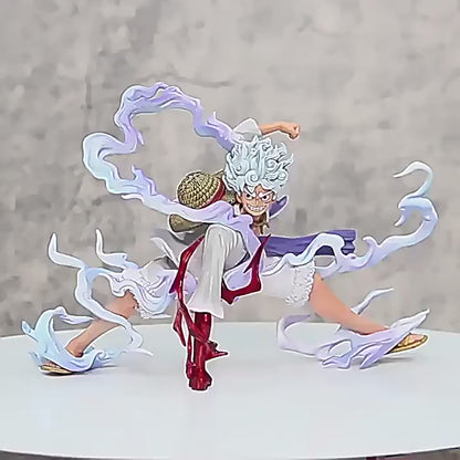 Monkey D. Luffy Gear 5 Nika Action Figure – 17 cm One Piece Anime Collectible Statue with Box | Luffy Anime Figurine for Desk, Shelf & Otaku Collection
