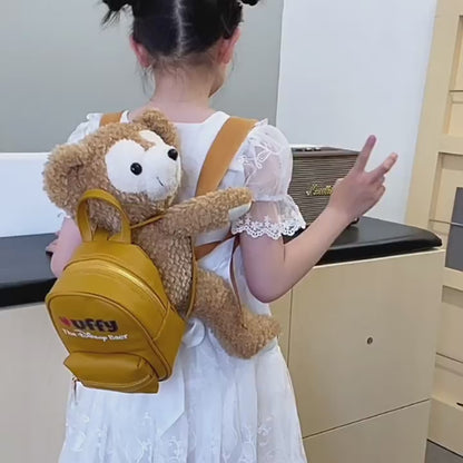 Kawaii Plush Bear Backpack – Cute Teddy Mini Backpack Purse for Girls | Soft Cartoon Plush Bag | Aesthetic Harajuku Style Backpack