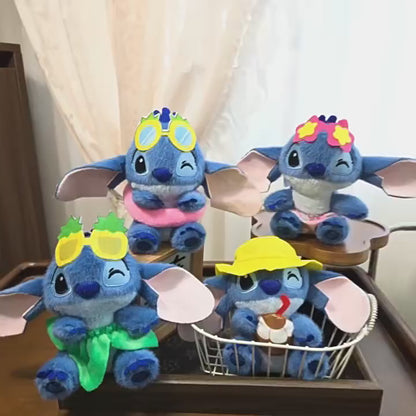 Cute Stitch Plush Keychain – Soft Kawaii Cartoon Doll Keyring | Random Summer Outfit Design