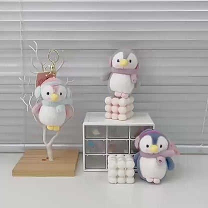 Cute Penguin Plush Keychain | Soft Kawaii Penguin Bag Charm, Car Key Holder, Backpack Accessory for Girls & Kids