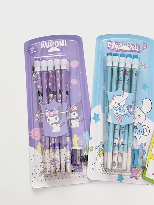 Kawaii Pencil set with sharpner