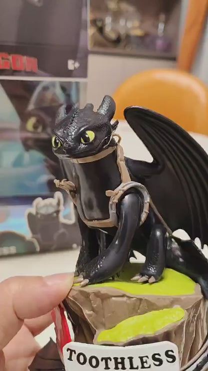 Toothless Dragon Action Figure 14cm – How to Train Your Dragon Night Fury Collectible Statue Toy | Anime Dragon Figurine for Kids & Fans