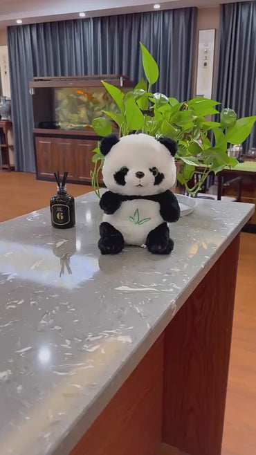 Breathing Panda Soft Toy with Night Light – Realistic Breathing Plush, LED Glow Belly, Cute Sleeping Panda Stuffed Animal for Kids & Adults