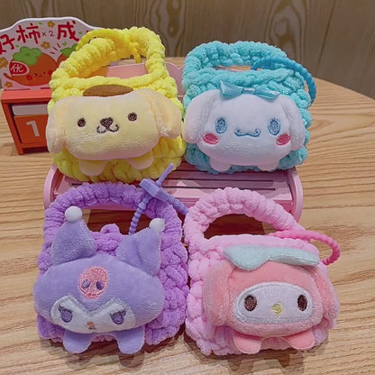 Sanrio Kawaii Plush Coin Purse Cum Keychain – My Melody, Kuromi, Cinnamoroll & Pompompurin Mini Bag