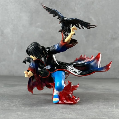 Itachi Uchiha Akatsuki Action Figure with Crows – 17cm Naruto Shippuden Anime PVC Collectible Statue | Premium Display Model for Anime Fans & Gifts