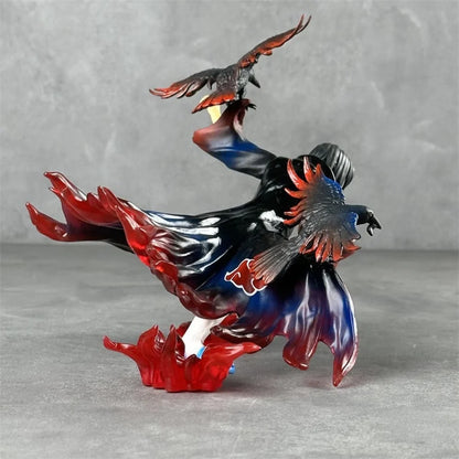 Itachi Uchiha Akatsuki Action Figure with Crows – 17cm Naruto Shippuden Anime PVC Collectible Statue | Premium Display Model for Anime Fans & Gifts