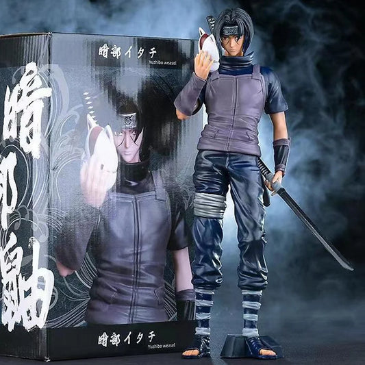 Itachi Uchiha Anime Action Figure – 24cm PVC Collectible Statue | Naruto Shippuden Uchiha Itachi Figure for Anime Fans, Home Decor & Gifts