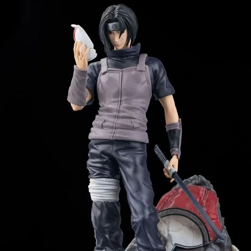 Itachi Uchiha Anime Action Figure – 24cm PVC Collectible Statue | Naruto Shippuden Uchiha Itachi Figure for Anime Fans, Home Decor & Gifts