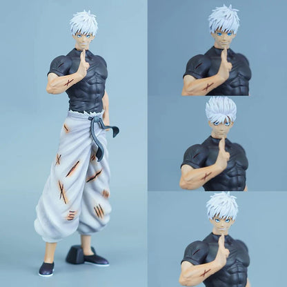 Jujutsu Kaisen Gojo Satoru Action Figure 23CM | Interchangeable Face Version | Anime PVC Collectible Statue | Gojo Figure for Desk, Home & Gifts