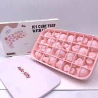 Hello Kitty Silicone Ice Cube Tray Mold – Cute Bow & Kitty Shape Ice Maker for Home, Drinks, Kitchen & Party Use