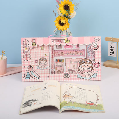 Cute Cartoon Stationery Gift Set for Kids – Unicorn, Space, Dinosaur &amp; Bunny Theme