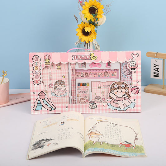 Cute Cartoon Stationery Gift Set for Kids – Unicorn, Space, Dinosaur &amp; Bunny Theme
