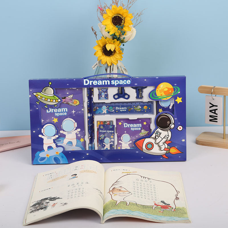 Cute Cartoon Stationery Gift Set for Kids – Unicorn, Space, Dinosaur &amp; Bunny Theme