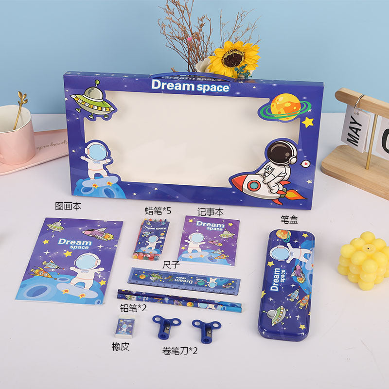 Cute Cartoon Stationery Gift Set for Kids – Unicorn, Space, Dinosaur &amp; Bunny Theme