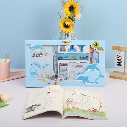 Cute Cartoon Stationery Gift Set for Kids – Unicorn, Space, Dinosaur &amp; Bunny Theme