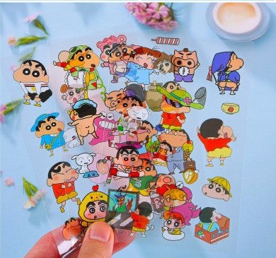 Crayon Shinchan Puffy Stickers (Set of 6)  – 3D Cartoon Bubble Stickers for Kids | Cute Waterproof DIY Scrapbook, Journal, Laptop, Phone Case, Stationery Decoration Stickers