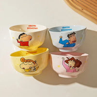 Crayon Shinchan Ceramic Bowl (1 Piece) – Cute Cartoon Anime Soup, Rice, Snack & Noodle Bowls | Premium Kawaii Dinnerware for Kids & Adults