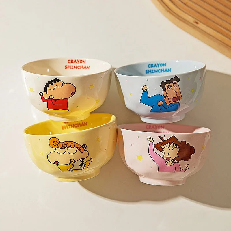 Crayon Shinchan Ceramic Bowl (1 Piece) – Cute Cartoon Anime Soup, Rice, Snack & Noodle Bowls | Premium Kawaii Dinnerware for Kids & Adults