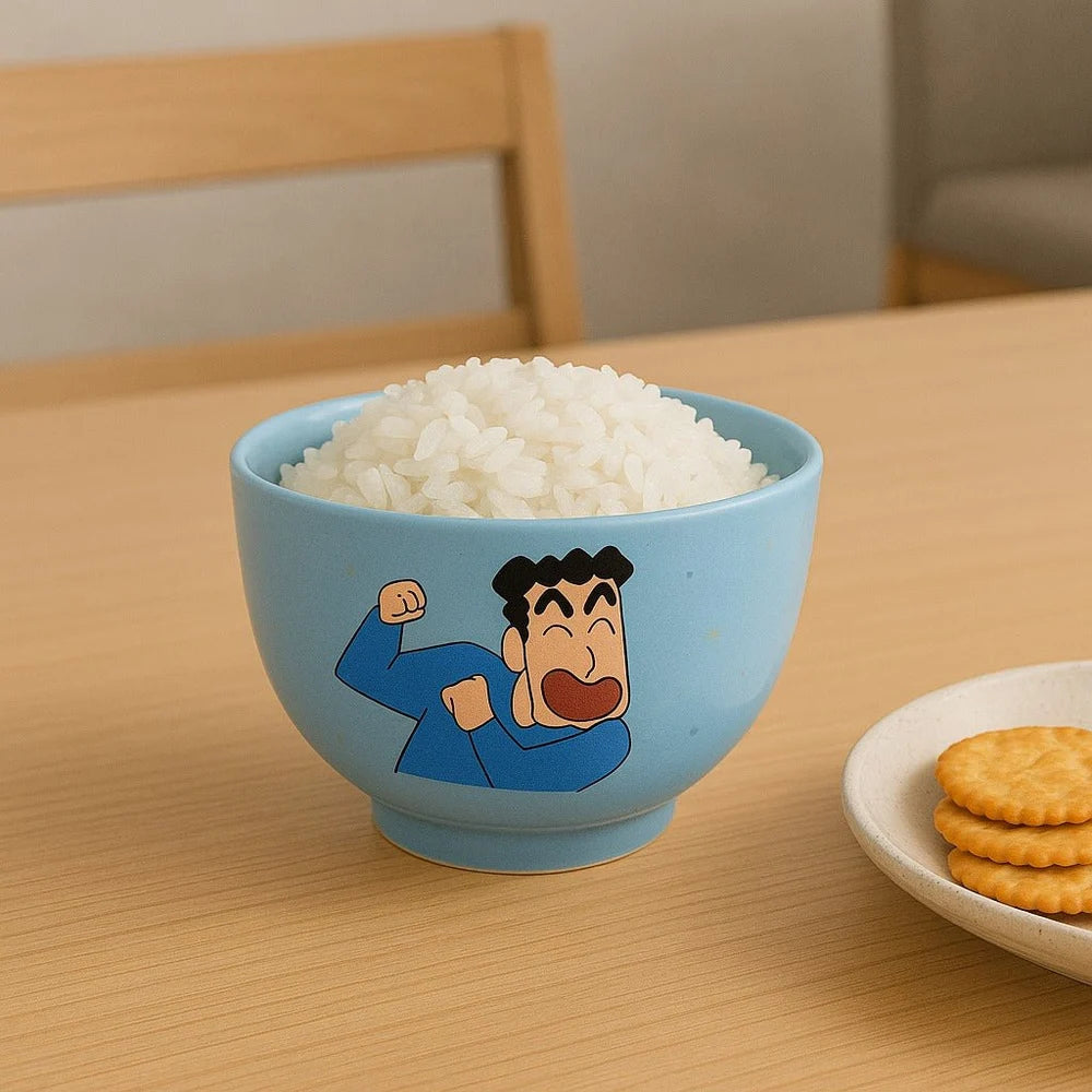 Crayon Shinchan Ceramic Bowl (1 Piece) – Cute Cartoon Anime Soup, Rice, Snack & Noodle Bowls | Premium Kawaii Dinnerware for Kids & Adults